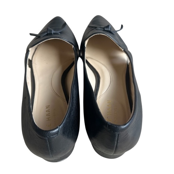 Cole Haan Viola Skimmer Pointed Toe Black Leather Loafers Size 6 - Picture 6 of 12